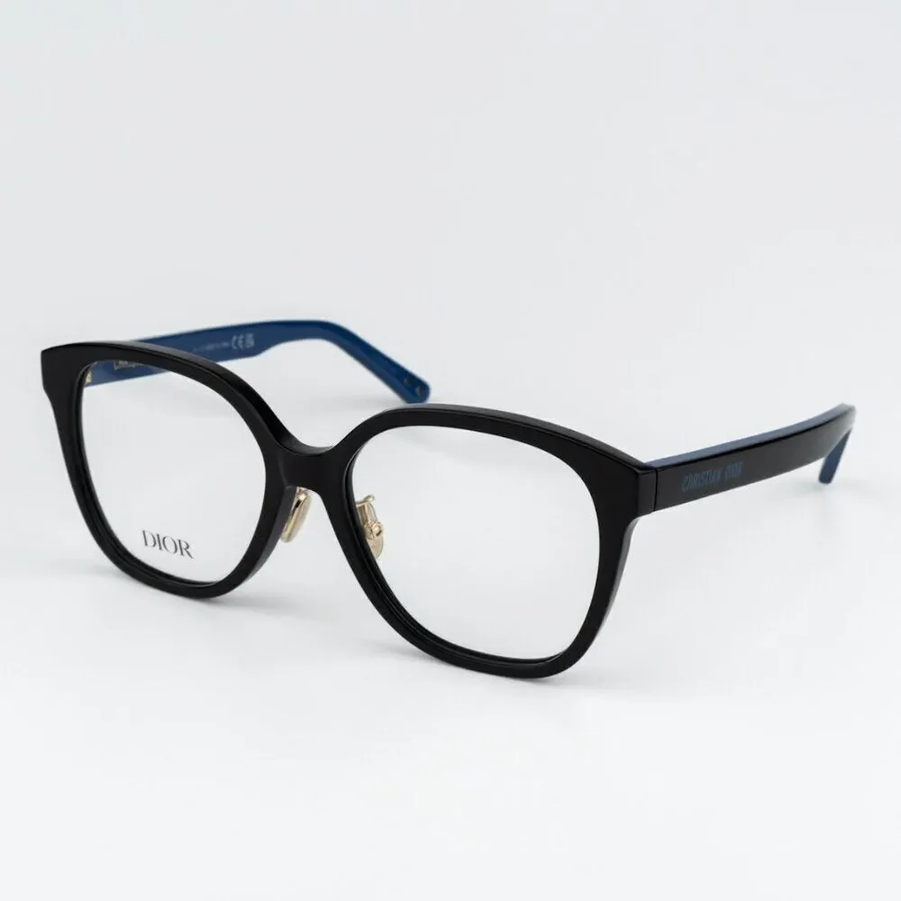 NEW Dior LAPARISIENNEDIORO S3F 1000 Shiny Black Blue Women Eyeglasses